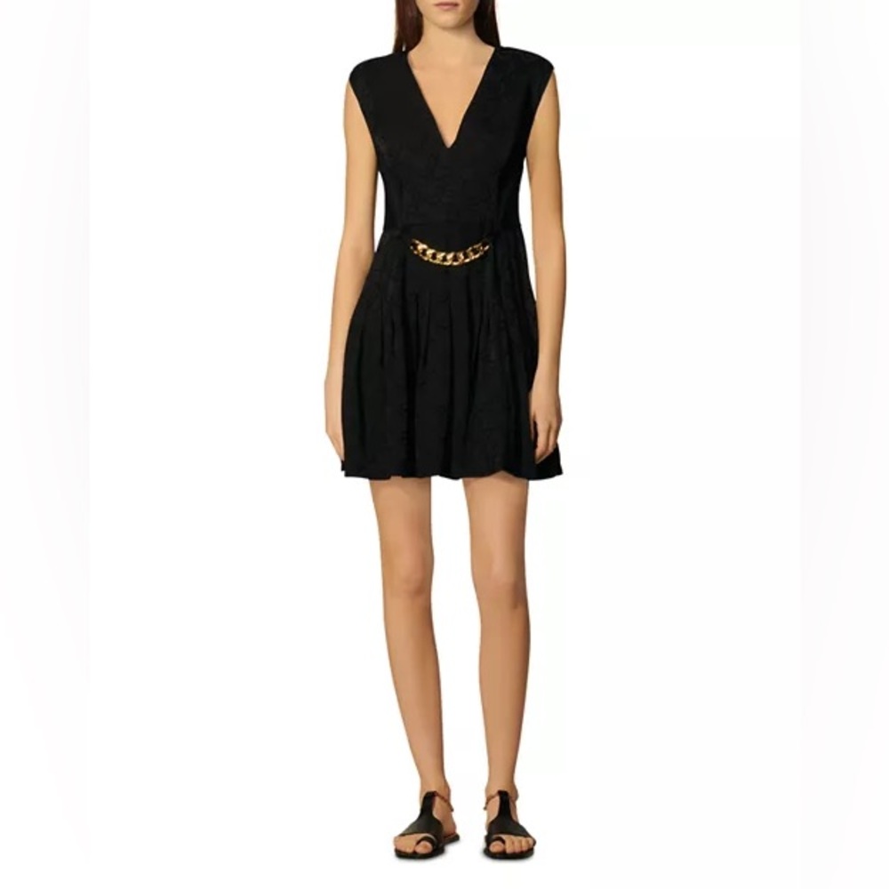 Sandro Aurea chain jacquard dress NWT